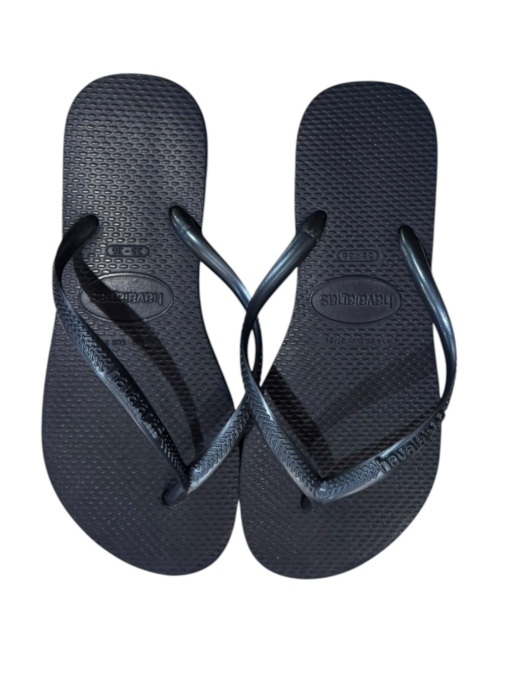 HAVAIANAS Slim Flip Flops in Navy Blue